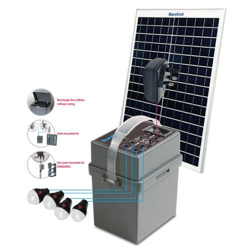 Duravolt 4-in-1 Solar Rechargeable Pack 12V 4.5Ah SRP-1245