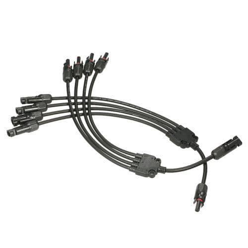 1 Pair Y Branch MC4 Connector Solar Panel Adaptor Cable