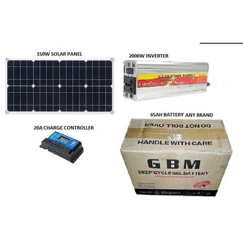 2000W Home Solar Lighting System for TV, Laptop and Lights
